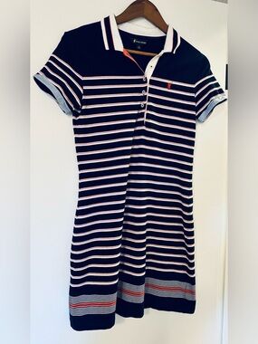 Polo Sport Blue and Red Striped Dress